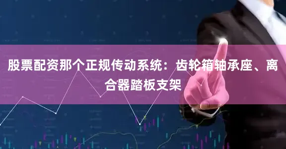 股票配资那个正规传动系统：齿轮箱轴承座、离合器踏板支架