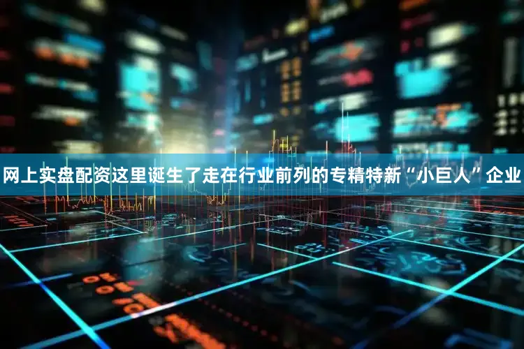 网上实盘配资这里诞生了走在行业前列的专精特新“小巨人”企业