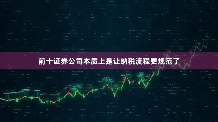 前十证券公司本质上是让纳税流程更规范了