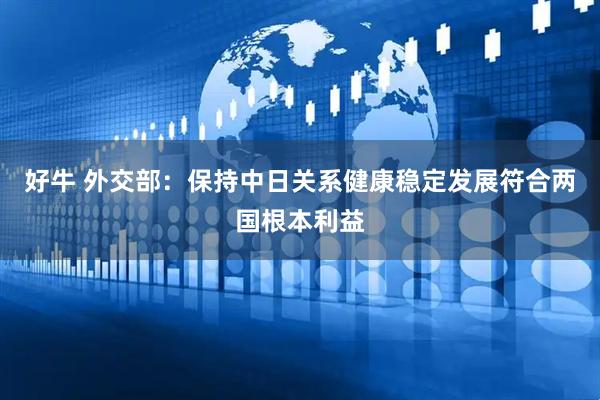 好牛 外交部：保持中日关系健康稳定发展符合两国根本利益