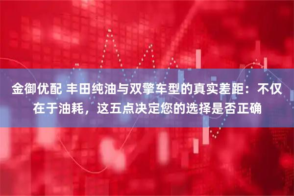 金御优配 丰田纯油与双擎车型的真实差距：不仅在于油耗，这五点决定您的选择是否正确